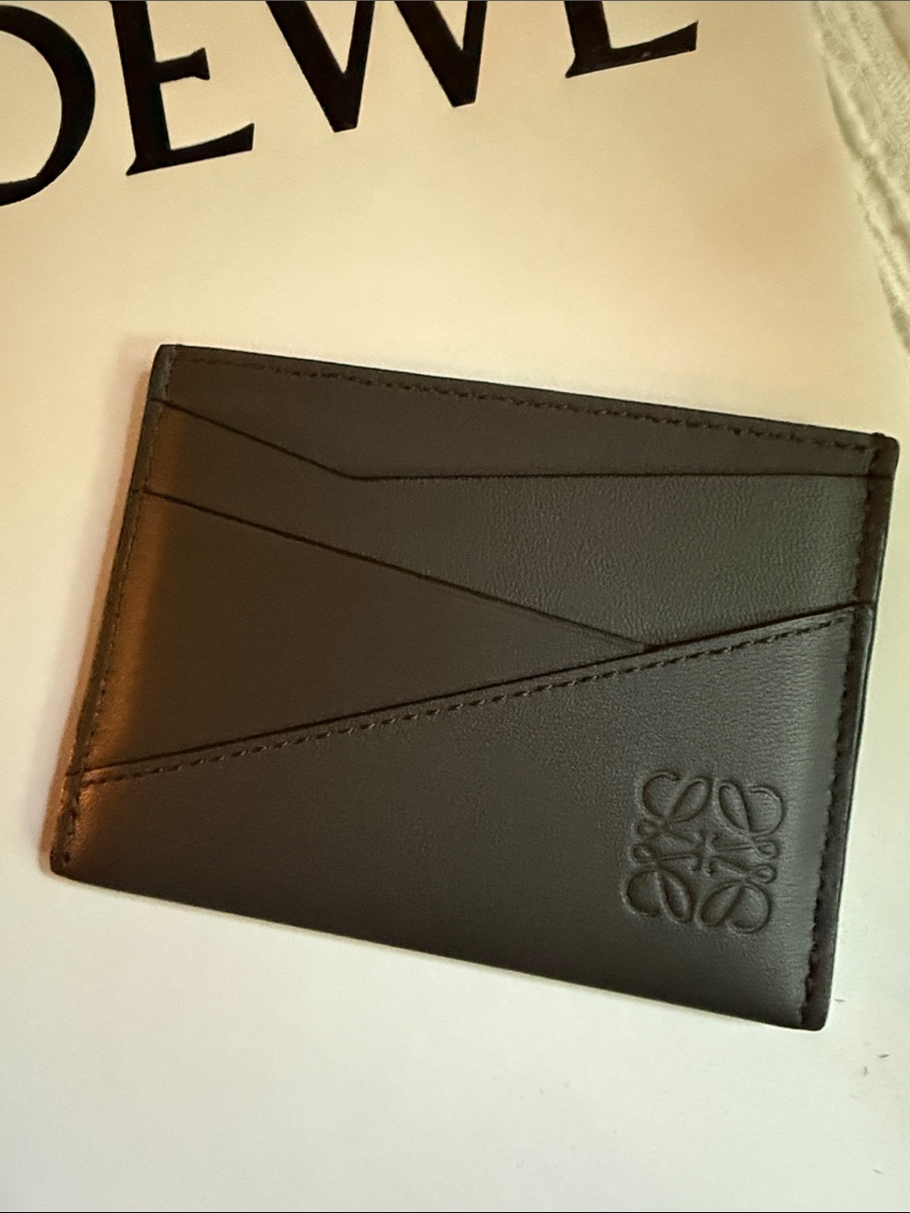 LOEWE Puzzle plain cardholder in classic calfskin